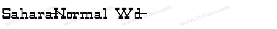 Sahara-Normal Wd字体转换